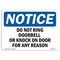 Signmission OSHA Sign, 3.5" H, 5" W, Do Not Ring Doorbell Or Knock On Door For Sign, Landscape, 10PK OS-NS-D-35-L-11355-10PK - alternate 1